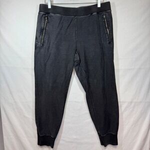 GAP Joggers Sweatpants Zipper‎ Pockets Athleisure Casual Comfy Black Sz Large